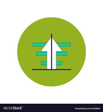 In flat design of growing vector image