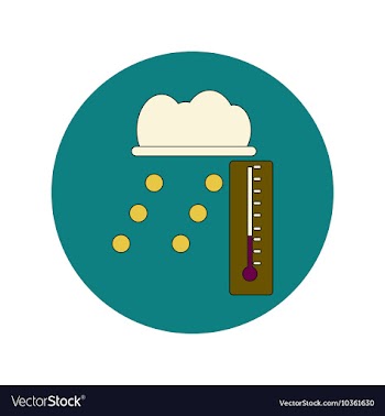 In flat design of hail and vector image