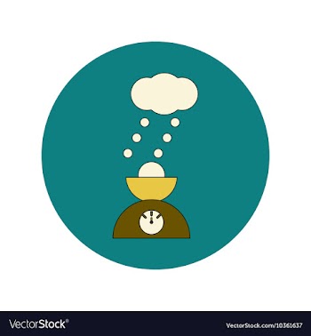 In flat design of Hail and vector image