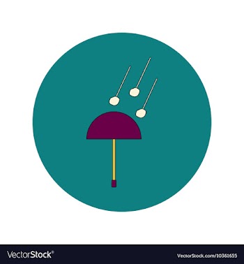 In flat design of hail and vector image