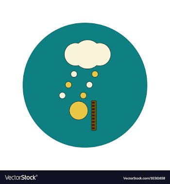 In flat design of hail and vector image