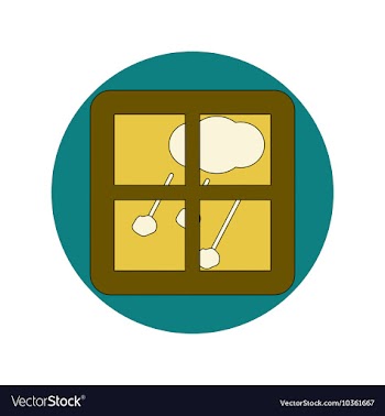In flat design of hail and vector image