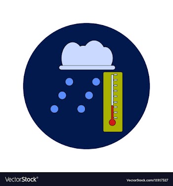 In flat design of hail and vector image