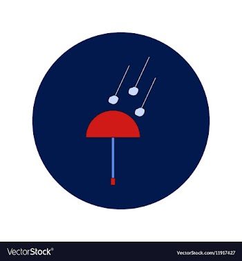 In flat design of hail and vector image