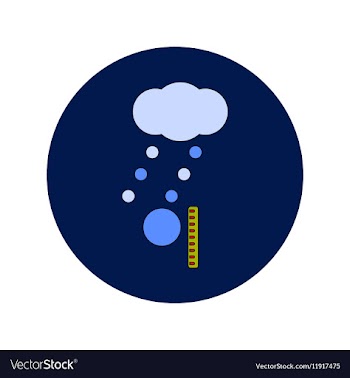 In flat design of hail and vector image