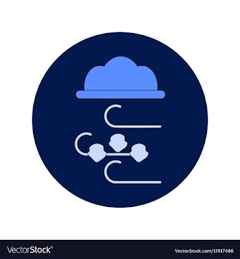 In flat design of hail and vector image