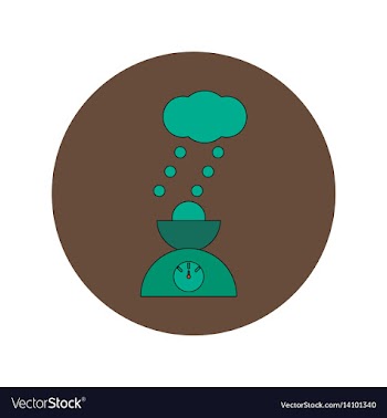In flat design of hail and vector image
