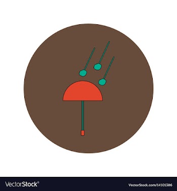 In flat design of hail and vector image