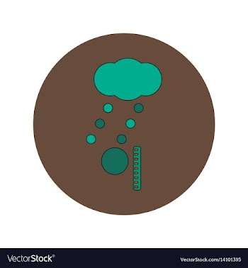 In flat design of hail and vector image