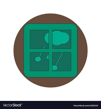 In flat design of hail and vector image