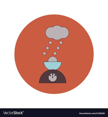 In flat design of hail and vector image