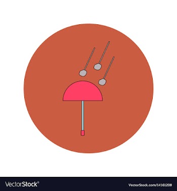 In flat design of hail and vector image