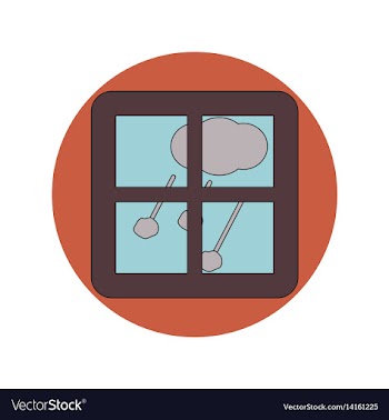 In flat design of hail and vector image