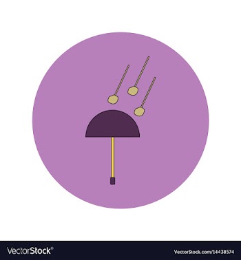 In flat design of hail and vector image
