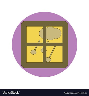 In flat design of hail and vector image