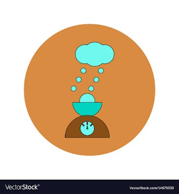 In flat design of hail and vector image