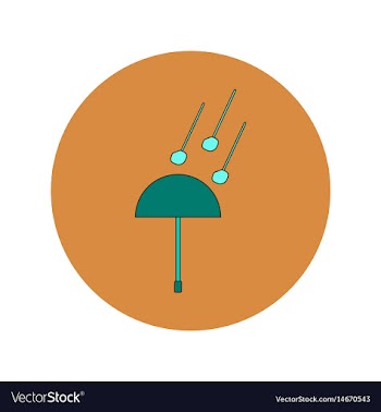 In flat design of hail and vector image