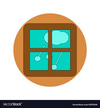 In flat design of hail and vector image