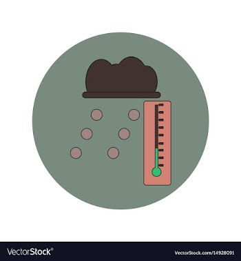In flat design of hail and vector image