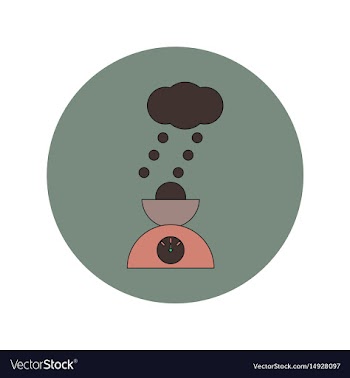 In flat design of hail and vector image