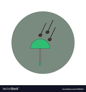 In flat design of hail and vector image