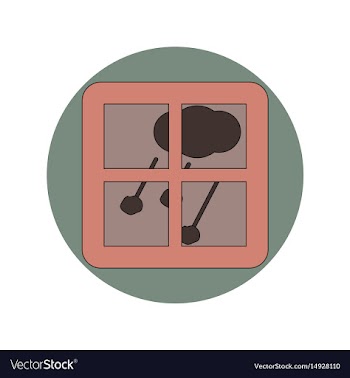 In flat design of hail and vector image
