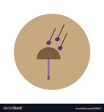 In flat design of hail and vector image