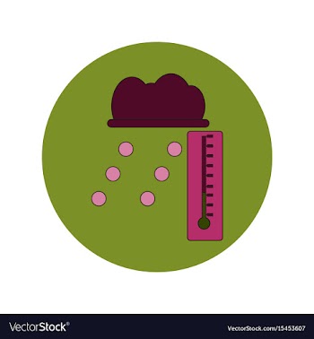 In flat design of hail and vector image