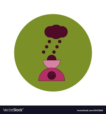 In flat design of hail and vector image