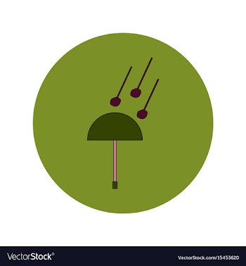 In flat design of hail and vector image