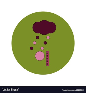 In flat design of hail and vector image