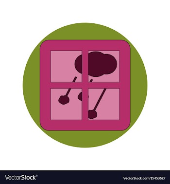 In flat design of hail and vector image