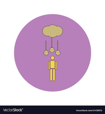 In flat design of hail falling vector image