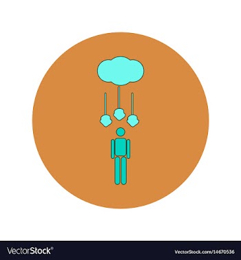 In flat design of hail falling vector image