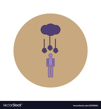 In flat design of hail falling vector image