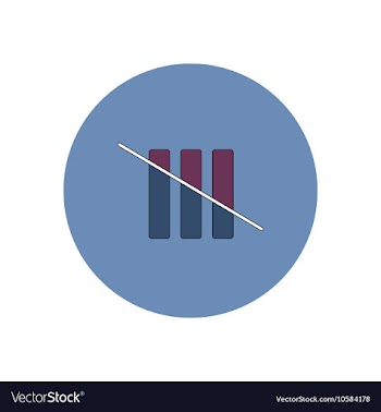 In flat design of half column vector image