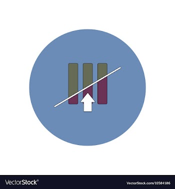 In flat design of half column vector image