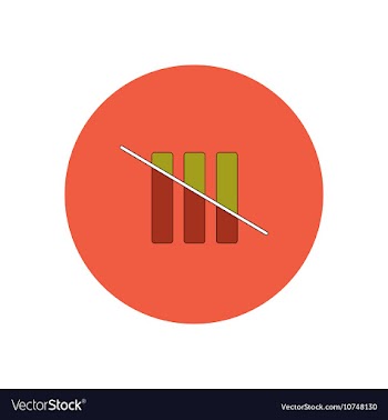 In flat design of half column vector image