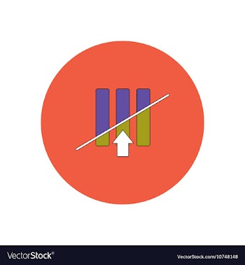 In flat design of half column vector image