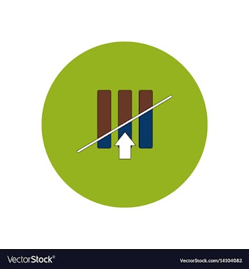 In flat design of half column vector image