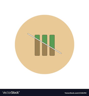 In flat design of half column vector image