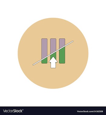 In flat design of half column vector image