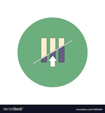 In flat design of half column vector image