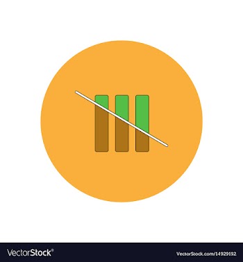 In flat design of half column vector image