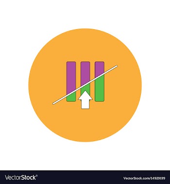 In flat design of half column vector image