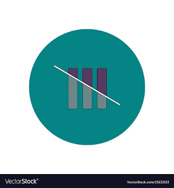 In flat design of half column vector image