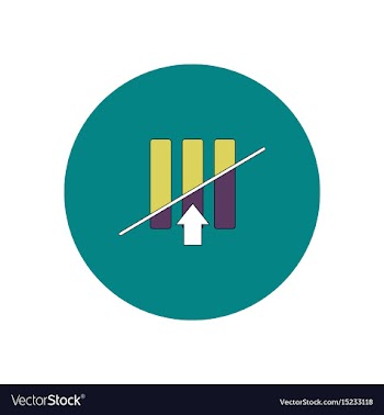 In flat design of half column vector image