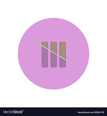 In flat design of half column vector image