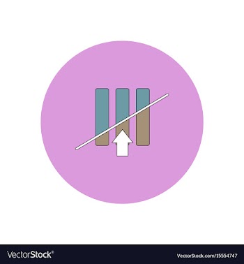 In flat design of half column vector image