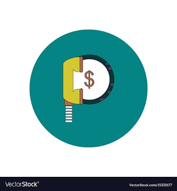 In flat design of handset and vector image